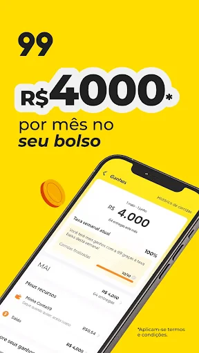 99 Motorista e Entregador screenshot
