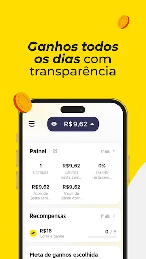 99 Motorista e Entregador screenshot