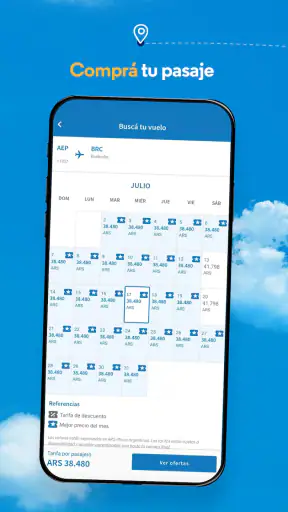 Aerolíneas Argentinas screenshot