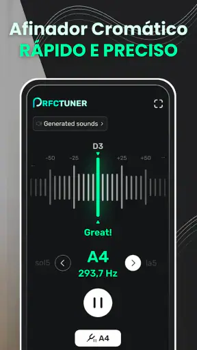 Afinador de Violão Perfeito screenshot