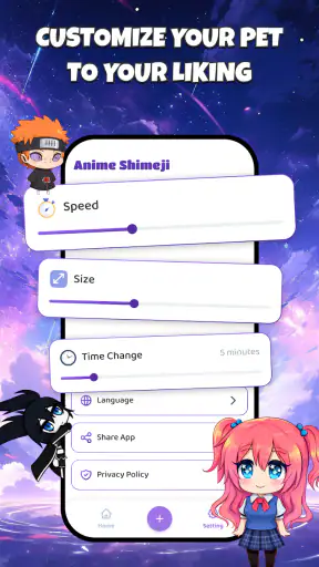 Anime Shimeji Pets On Screen screenshot