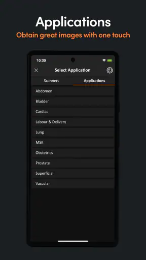 App de Ultrassom Clarius screenshot