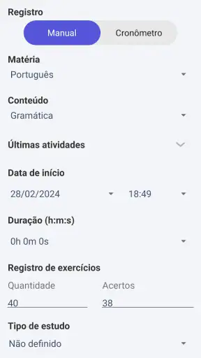 Aprovado - Controle de Estudos screenshot