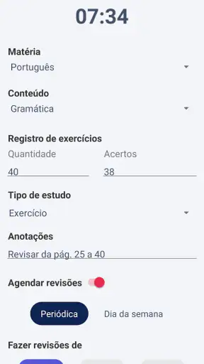 Aprovado - Controle de Estudos screenshot