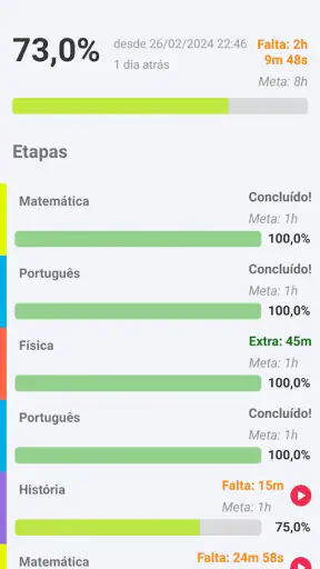 Aprovado - Controle de Estudos screenshot
