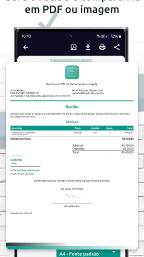 Atual Recibo: Recibo em PDF screenshot