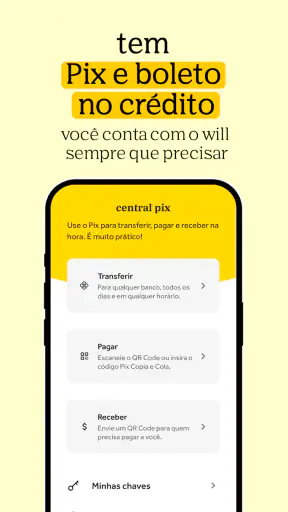 Banco will: Cartão de crédito screenshot