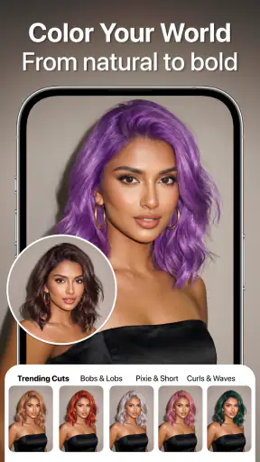 Bangs! AI Haircut & Color screenshot