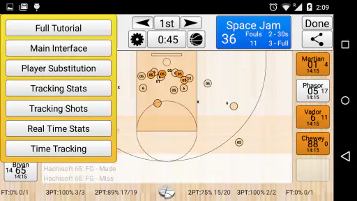Basketball Stat Tracker screenshot