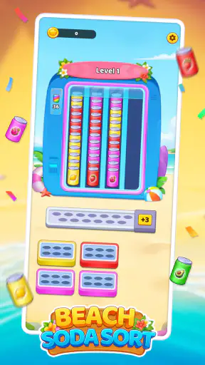 Beach Soda Sort screenshot