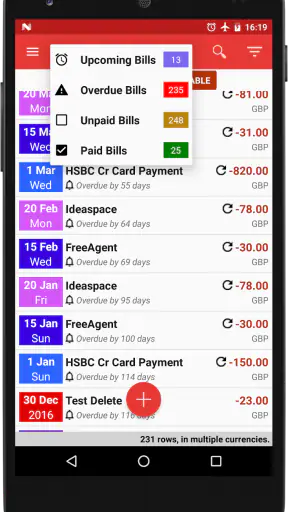 Bills Reminder & Organizer screenshot