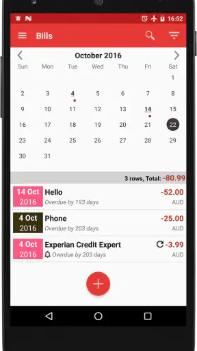 Bills Reminder & Organizer screenshot