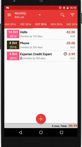 Bills Reminder & Organizer screenshot