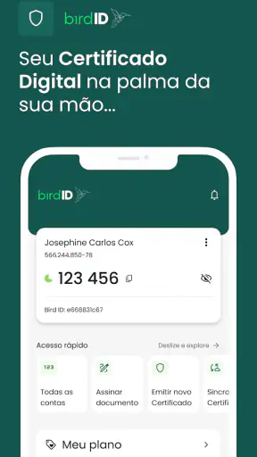 Bird ID: Certificado Digital screenshot