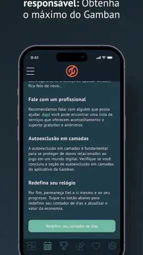 Bloqueio aposta - Gamban screenshot
