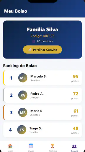 Bolão Copa 2026 screenshot