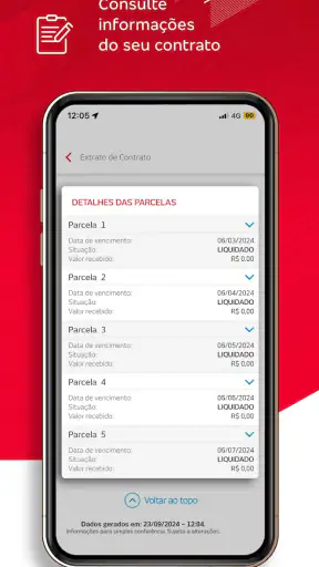 Bradesco Financiamentos screenshot