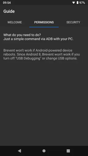 Brevent screenshot