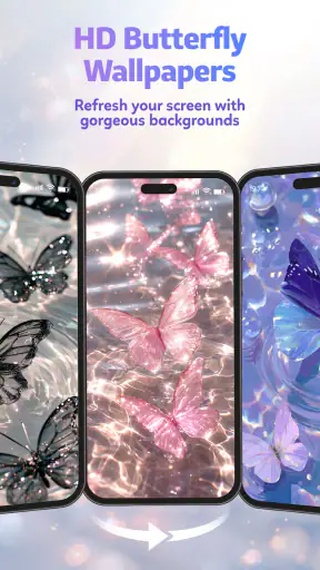 Butterfly Theme: Pink Keyboard screenshot