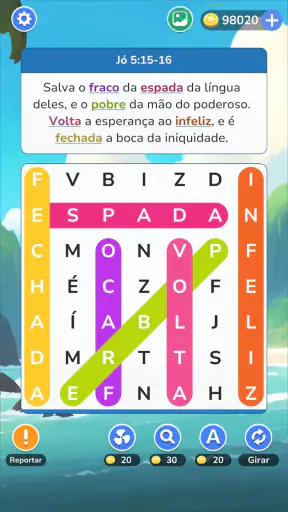 Caca Palavras Cruzadas Bíblia screenshot