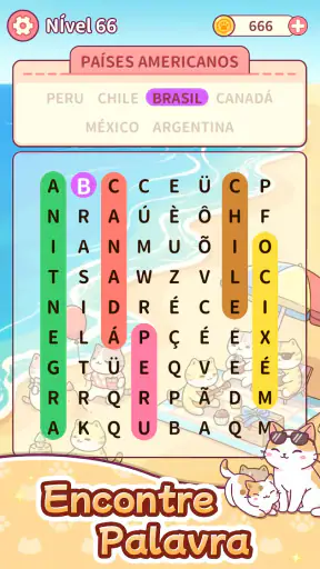 Caça Palavras: Gato Party screenshot