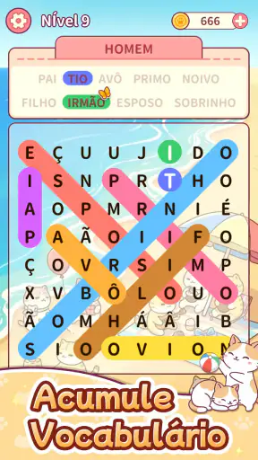 Caça Palavras: Gato Party screenshot
