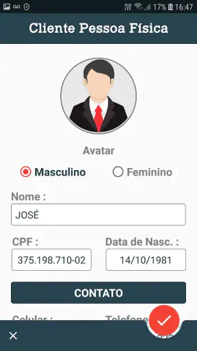 Cadastro de Clientes screenshot