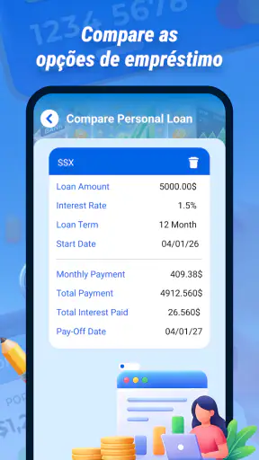 Calculadora Empréstimo Fácil screenshot
