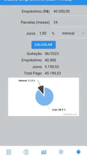 Calcular Empréstimo Consignado screenshot