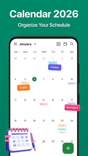 Calendar 2026 - Launcher screenshot