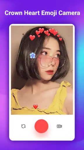 Câmera Emoji Coroa Coração screenshot