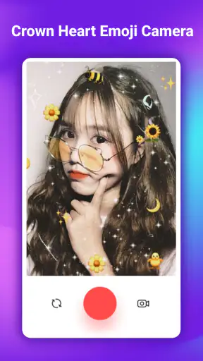 Câmera Emoji Coroa Coração screenshot