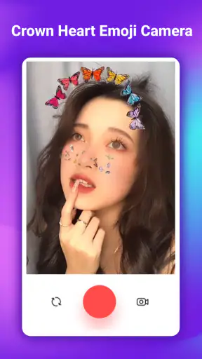 Câmera Emoji Coroa Coração screenshot