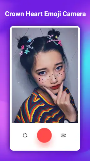 Câmera Emoji Coroa Coração screenshot