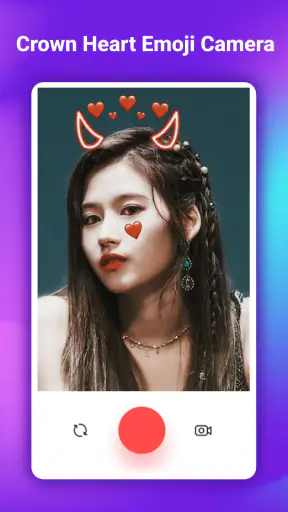 Câmera Emoji Coroa Coração screenshot
