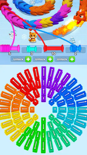 Caos de Lãs - Wool Sort Games screenshot