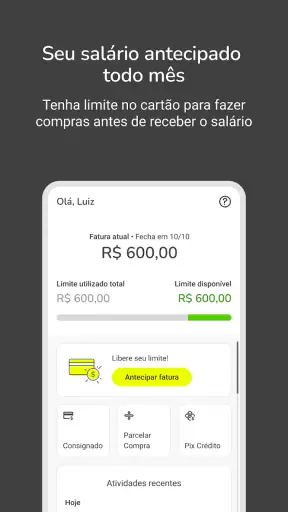 Cartão de Crédito: novücard screenshot
