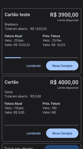 Cartão Fácil: Faturas e Limite screenshot