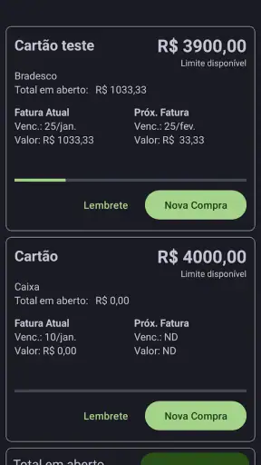 Cartão Fácil: Faturas e Limite screenshot
