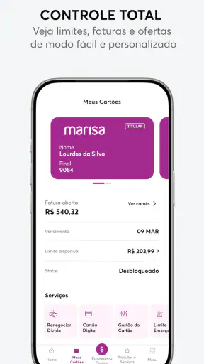 Cartão Marisa screenshot