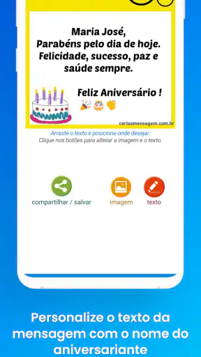 Cartão Mensagem de Aniversário screenshot