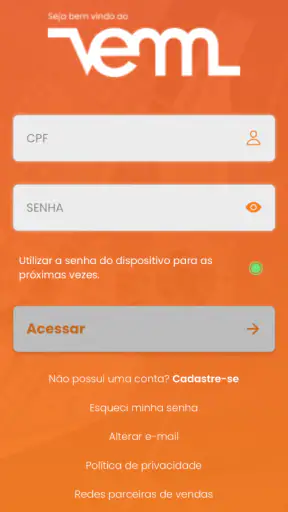 Cartão VEM screenshot