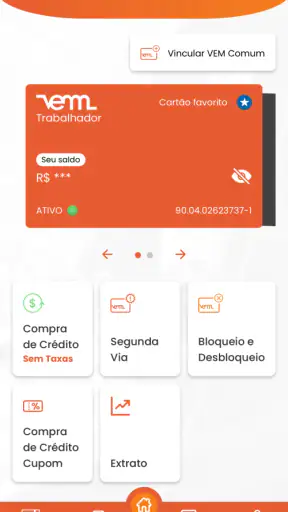 Cartão VEM screenshot