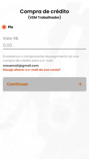 Cartão VEM screenshot