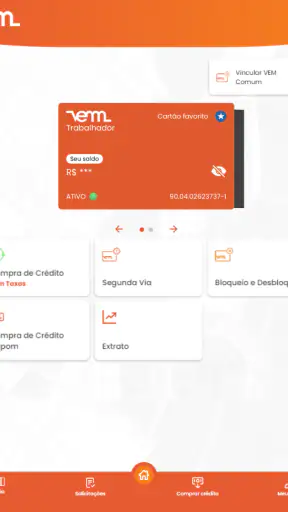 Cartão VEM screenshot