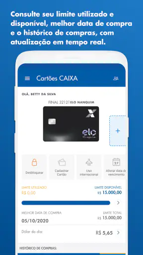 Cartões CAIXA screenshot