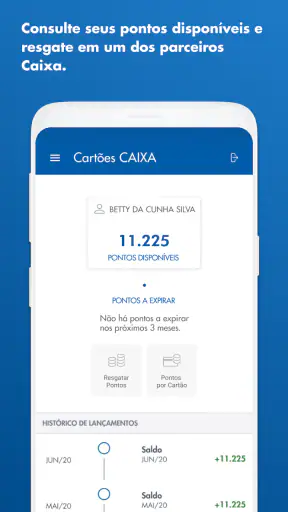 Cartões CAIXA screenshot