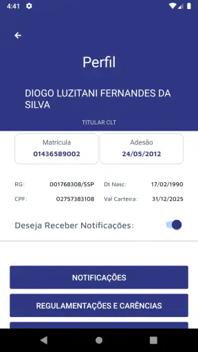 CASSEMS Beneficiário screenshot