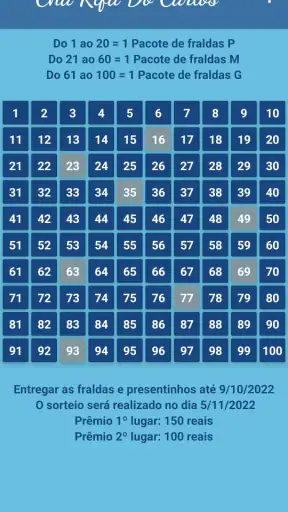 Chá Rifa: chá rifa de fraldas screenshot