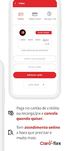 Claro flex screenshot
